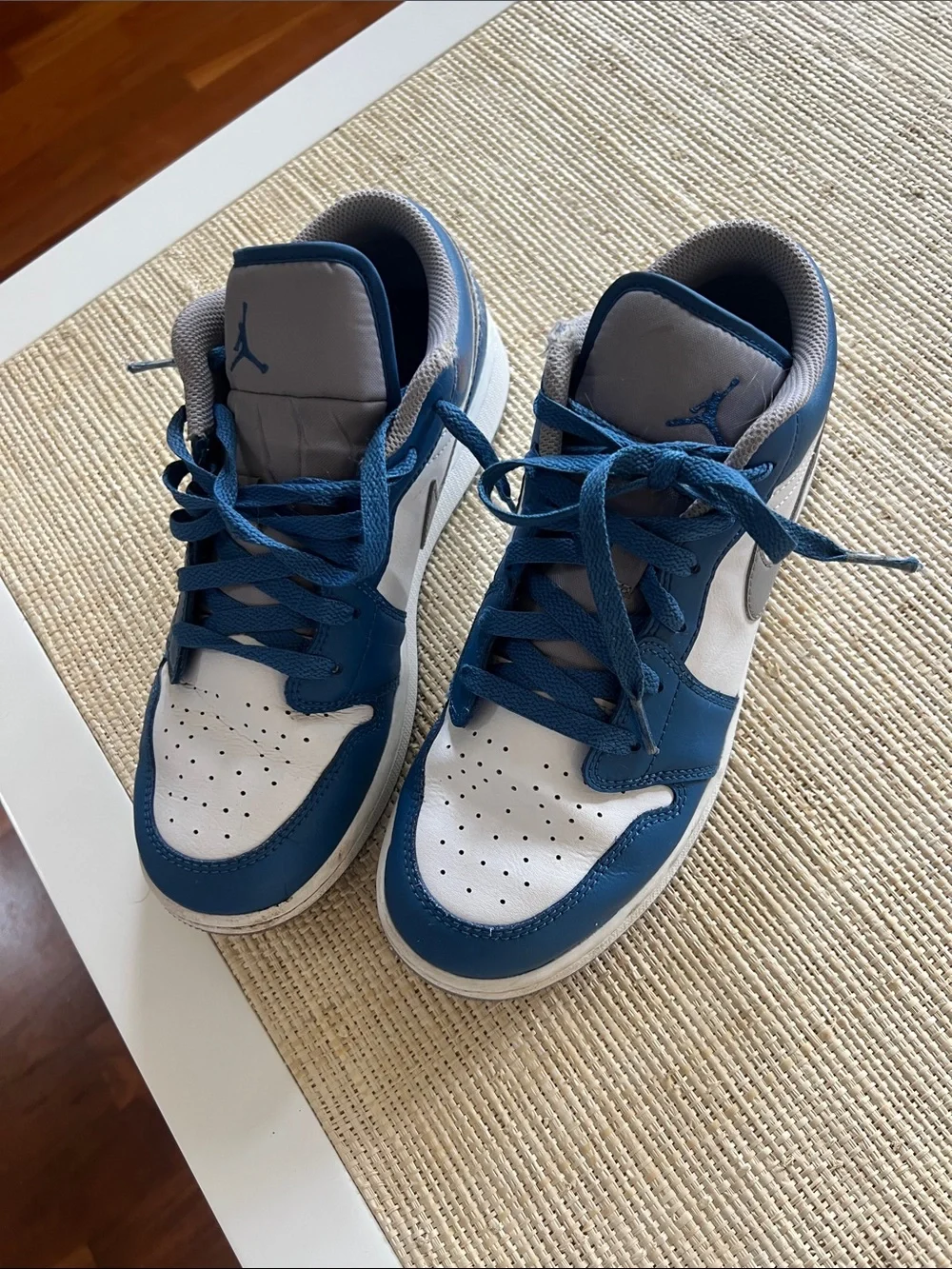 Low Top Sneakers in Navy/White